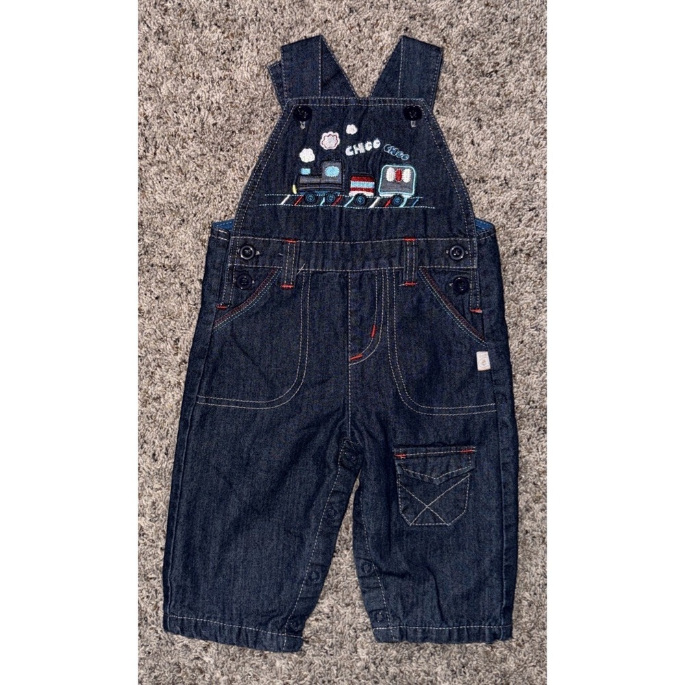 Ackermans Baby Train Overalls Embroidered Choo Choo 3-6 Months‎